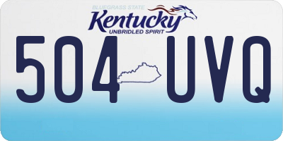 KY license plate 504UVQ