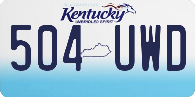 KY license plate 504UWD