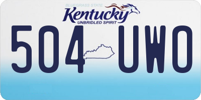 KY license plate 504UWO