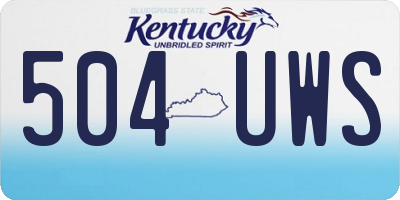 KY license plate 504UWS