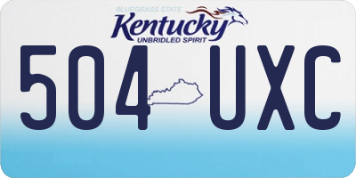 KY license plate 504UXC