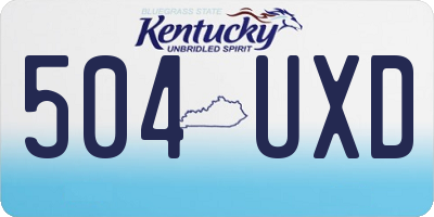 KY license plate 504UXD