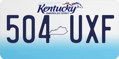 KY license plate 504UXF