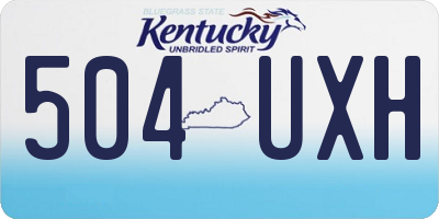 KY license plate 504UXH