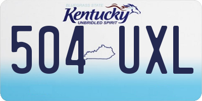KY license plate 504UXL
