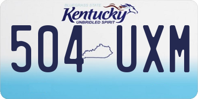 KY license plate 504UXM