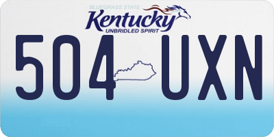 KY license plate 504UXN