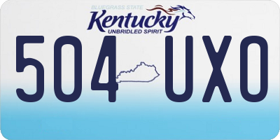 KY license plate 504UXO
