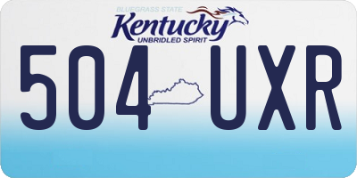 KY license plate 504UXR