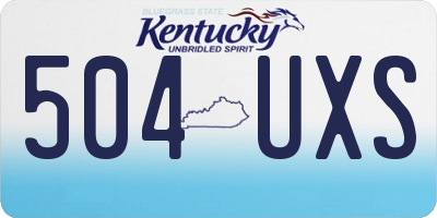 KY license plate 504UXS