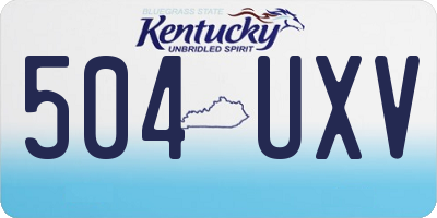 KY license plate 504UXV