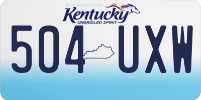 KY license plate 504UXW