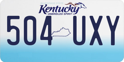 KY license plate 504UXY