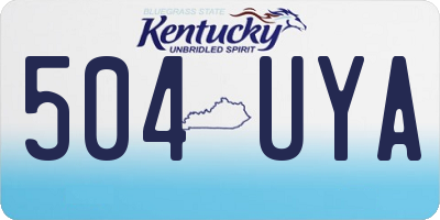 KY license plate 504UYA