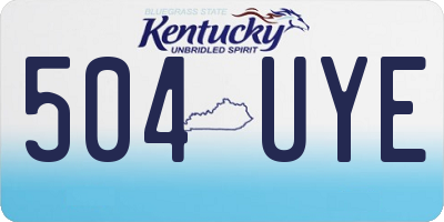 KY license plate 504UYE