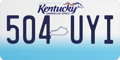 KY license plate 504UYI