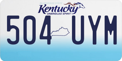 KY license plate 504UYM