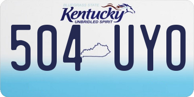 KY license plate 504UYO