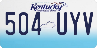 KY license plate 504UYV