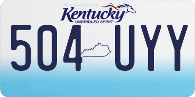 KY license plate 504UYY
