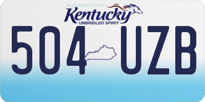 KY license plate 504UZB