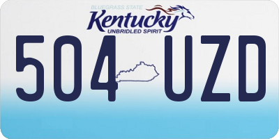 KY license plate 504UZD