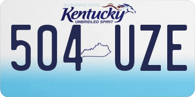 KY license plate 504UZE