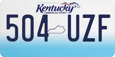 KY license plate 504UZF