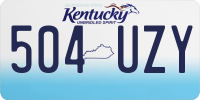 KY license plate 504UZY
