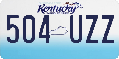 KY license plate 504UZZ