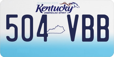 KY license plate 504VBB