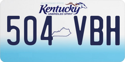 KY license plate 504VBH