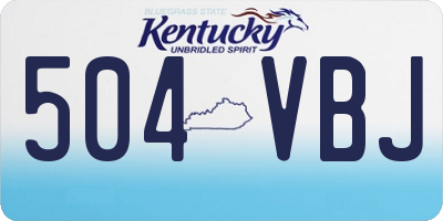 KY license plate 504VBJ