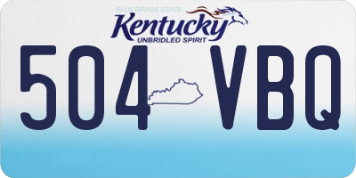 KY license plate 504VBQ