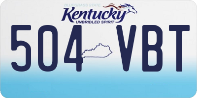 KY license plate 504VBT