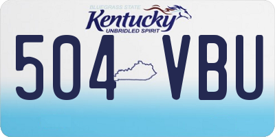 KY license plate 504VBU