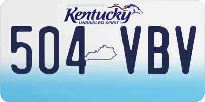 KY license plate 504VBV