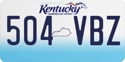 KY license plate 504VBZ