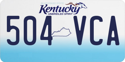 KY license plate 504VCA
