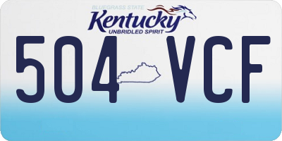 KY license plate 504VCF