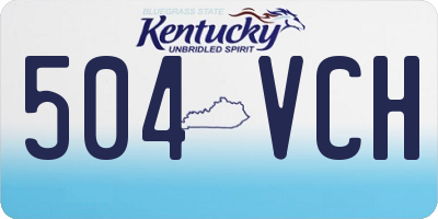 KY license plate 504VCH