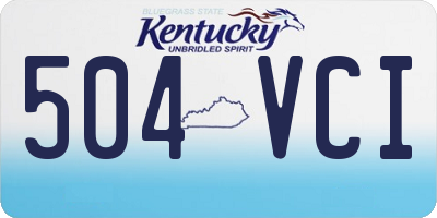 KY license plate 504VCI