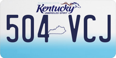 KY license plate 504VCJ