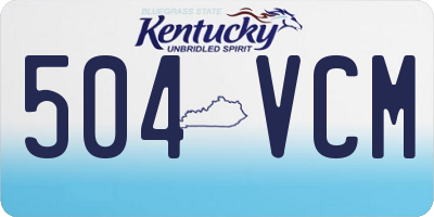 KY license plate 504VCM