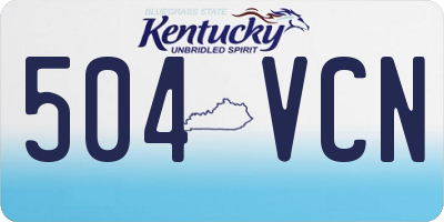 KY license plate 504VCN
