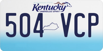 KY license plate 504VCP