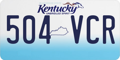 KY license plate 504VCR