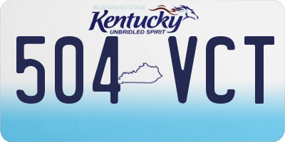 KY license plate 504VCT