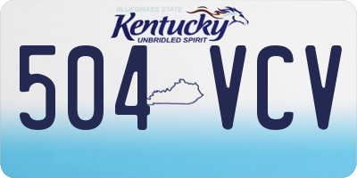 KY license plate 504VCV