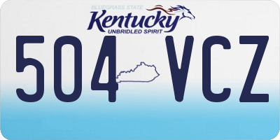 KY license plate 504VCZ